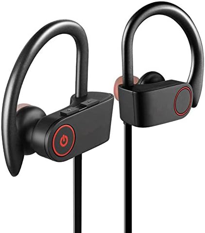 Wireless Headphones,ROTUYES Wireless Headsets IPX7 Waterproof HD Stereo Sweatproof for Gym Running Workout 8 Hours Battery Noise Cancelling Headsets for Iphone 8 8P X (Red)