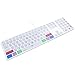 HRH for iMac G6 MB110LL/B MB110LL/A A1243 Keyboard with Numeric Keypad NumberPad Print:Logic Pro X Functional Shortcuts Hot Keys Design Silicone Keyboard Skin Cover [US/EU Layout]