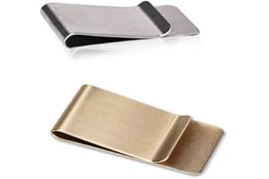 WAFJAMF Small Men's Slim Money Clip Stainless Steel Credit Business Card Holder Pocket Cash Wallet