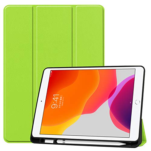 iPad 10.2 Case & Pencil Holder Slim TriFold Case for iPad 8th Gen
