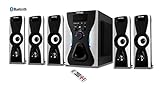 Vemax Mega BLUETOOTH Hi Bass Surround Sound System & Tower Speakers with FM USB AUX (Black & Grey) (2018 Model)
