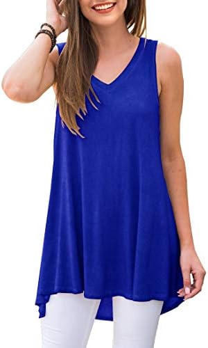 AWULIFFAN Womens Tank Tops Summer Tops Casual Shirts Basic Pajama Blouse (Royal  Blue,XL) price in UAE | Amazon UAE | kanbkam