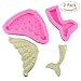 Mujiang Mermaid Theme Cake Fondant Mold Mermaid Tail Silicone Molds For Cake Decorating Candy Chocolate Gum Paste Set Of 2