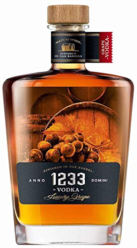 1233 Grape Vodka aus Eichenfässern, Trauben-Wodka aus Polen, 0,7 L, 40% Vol.