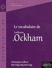 Le  vocabulaire de Guillaume d'Ockham
