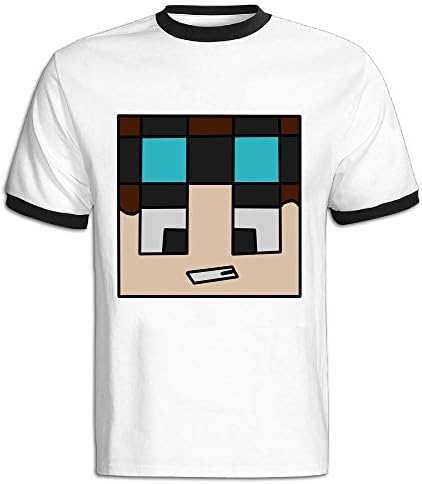 LEBULAN Men's DAN TDM The Diamond Minecart Ringer T Shirts/Tee
