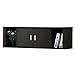 Yaheetech Wall Mounted Wooden Floating Desk with Hutch Storage Shelves Home Office Organizer, Black Brown
