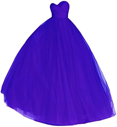 Nitree Women's Sweetheart Long Quinceanera Dresses Formal Prom Dresses Ball Gown Blue US10