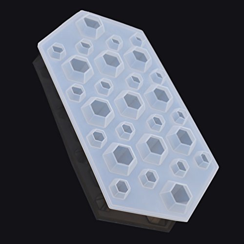 Transparent DIY Silicon Diamond Mold Hexagonal Pyramid Decorative Craft Mould 1 Pc