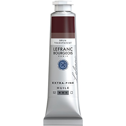 Lefranc Bourgeois Extra-Fine Oil Paint, Artists Quality, Transparent Brown, 40ml Tube