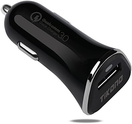 Tikono Quick Charge 3.0 24W USB Car Charger, PowerDrive+ 1 for Galaxy S7 / S6 / Edge / Plus, Note 5 / 4 and PowerIQ for iPhone 7 / 6s / Plus, iPad Pro / Air 2 / mini, LG, Nexus, HTC and More (Black)