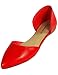 Breckelle Dolley-23 Pointy Toe D'Orsay Slip On Ballerina Ballet Fla, Black