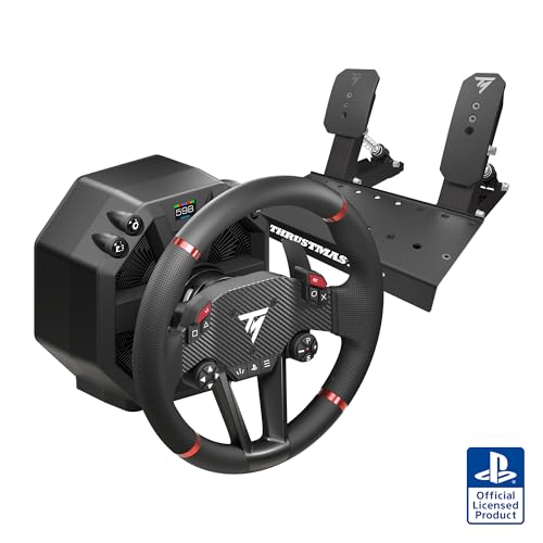 Thrustmaster T598 Direct Axial Drive Rennlenkrad – Offiziell für PS5 & PS4 lizenziert – Next-Gen Force Feedback Wheel für PC, Inklusive Raceline Pedals LTE, Magnetische Schaltwippen & Sport-Lenkkranz 2