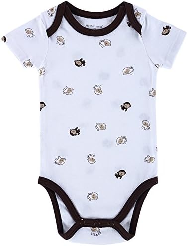 Baby Boys' Short Sleeve 100% Cotton Summer Clothes Rompers Bodysuit Sleepsuit 15110 (4-6M)