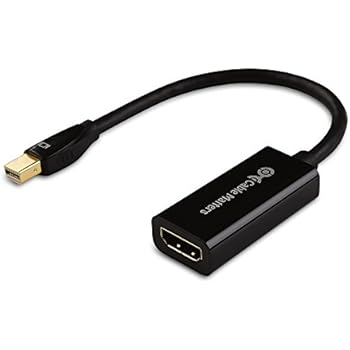 Cable Matters Mini DisplayPort (Thunderbolt&trade; 2 Port Compatible) to HDMI Male to Female Adapter in Black