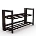 Stony Edge 2 Tier Stackable Wooden Shoe Rack for Closet, Compact Shoe Organizer for Entryway and Hallway, Small & Foldable, No assembly Shoe Shelves