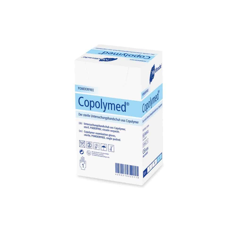 Meditrade 8091S Copolyme Sterile examination glove in pairs Packaged, sterile, powder size Small (100 pack)