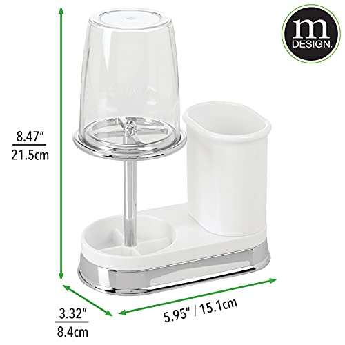 mDesign Decorative Plastic Bathroom Vanity Countertop Toothpaste