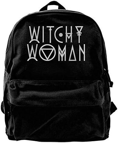 Witchy Woman Canvas Shoulder Backpack Backpack for Men & Women Teens College Travel ypack Black