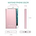 Portable Charger 10000mAh Cell Phone Power Bank Portable Battery Pack External Backup BENANNA Dual Input Compatible with iPhone X XS Max XR 8 7 6 Plus Se 11 10 Android Galaxy iPad - Rose Gold Pink