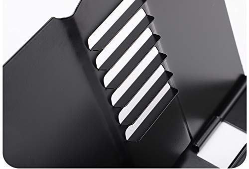 image for GeLive Metal Cookbook Holder, Adjustable Recipe Stand, Foldable Book R