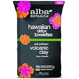 Alba Botanica Hawaiian Detox Towelettes Anti-Pollution Volcanic Clay, 30 Count