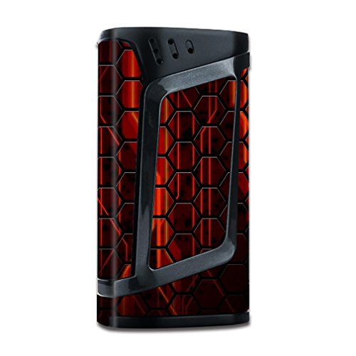 Skin Decal Vinyl Wrap for Smok Alien 220w TC Vape Mod stickers skins cover/ abstract red metal
