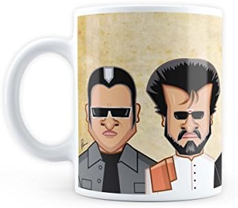Graphicurry Coffee Mug of Rajni Kant | Tribute Art Merchandised Coffee Cup | Gifts for Birthday and Anniversary | Exclusively Retailed by MC SID Razz