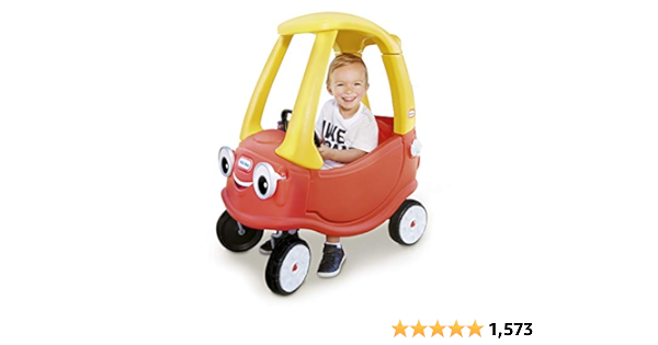 red and yellow push car