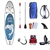 BYCDD Aufblasbares Stand Up Paddle Board, Breite Position Surf Control-Removable Fin Handpumpe Surfbrett SUP Board für…