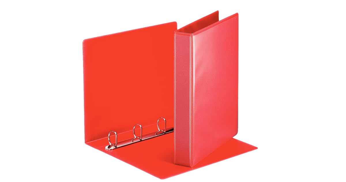 Esselte A4 5 cm Spine PVC Essentials Presentation Binder - Red