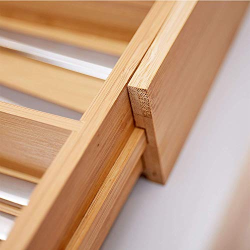 Growsun Bamboo Drawer Utensil Organizer Expandable Kitchen Cutlery Utility Tray,100% Pure Nature Bamboo - Thumbnail 4