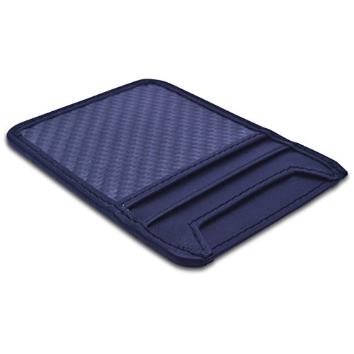 image for BASTION Pure Carbon Fiber and Leather 6 Slot Card Holder Wallet for Me