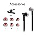 Wotmic In Ear Earbuds with Mic Wired Headphones with Stereo Sound Black (Black & Red)