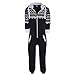 Haseil Men's Onesie Pajamas Non Footed With Hood Front Zipper One Piece Jumpsuit