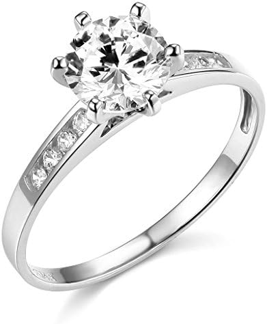 14k Yellow OR White Gold SOLID Wedding Engagement Ring