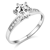 14k Yellow OR White Gold SOLID Wedding Engagement Ring