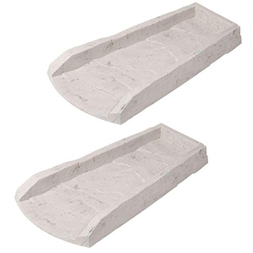 2-Pack Decorative Downspout Natural Stone Texture Splash Block Rain Gutter Drain Extender