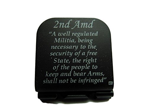 2ND Amendment Entire Text Laser Etched Hat Clip Black