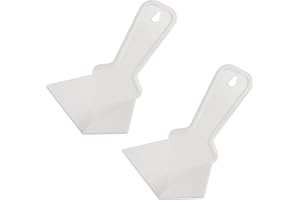 uxcell Inside Corner Trowel 4 Inch Drywall Corner Tool Plastic Corner Knife, White 2pcs