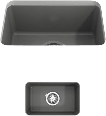 Alfi Brand Ab503um W 24 Inch White Single Bowl Fireclay Undermount