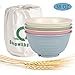 shopwithgreen Wheat Straw Cereal Bowls, Resuable Bowls for Kitchen, Set of 4, Microwave and Dishwasher Safe, Bowls for Soup, Oatmeal, Ramen, RV, Camping, College Dorm Room, 30 OZ