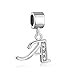 Third Time Charm Dangle A-Z Letter Initial Charm Clear Alphabet Beads for Charm Bracelets
