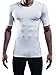 NELEUS Men's 3 Pack Workout Athletic Compression Shirts,White,US L,EU XL