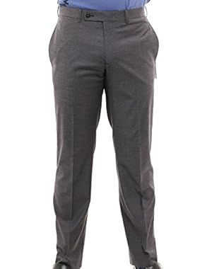 Calvin Klein Grey Extreme Slim Fit Dress Pants For Men Classic Flat Front Style Trousers