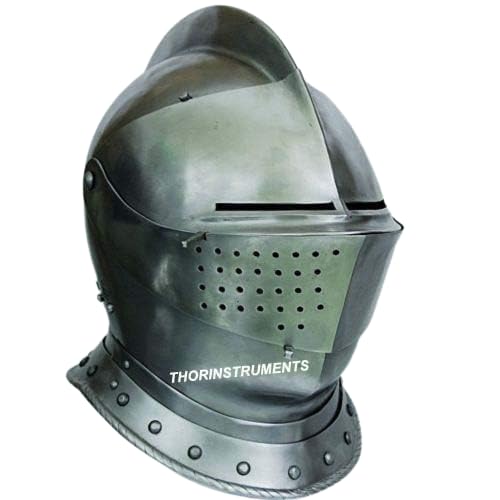 Photo 1 of THOR INSTRUMENTS Medieval Knight Tournament Close Armor Helmet Replica Halloween Role Play Gift Rustic Vintage Home Decor Gifts