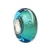 Beautiful Ocean Sea Golden Beach Murano Glass Bead Charm Fits Pandora Bracelet