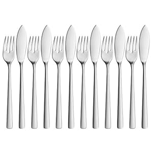 WMF Corvo Cromargan protect – Juego de cubiertos para pescado de 12 piezas para 6 personas, acero inoxidable pulido, resistente a los arañazos, apto para lavavajillas