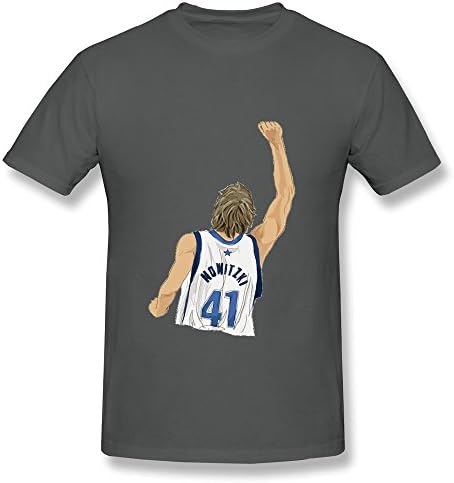 Van Men's Dirk Nowitzki Round Neck T Shirts XL DeepHeather