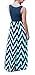 Demetory Women`S Boho Sleeveless Chevron Striped Maxi Dress (Medium, Navy)